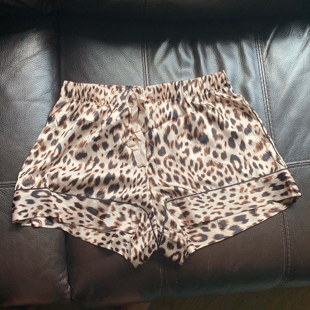 VS Leopard print pajama shorts only
